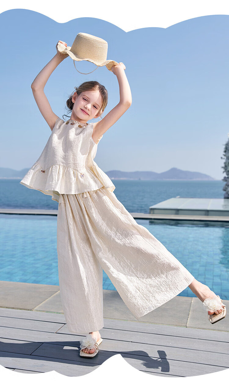 CHANZUIGOU Girls' Bohemian Vacation Set 2026 Summer New Elegant Sweet Style 13